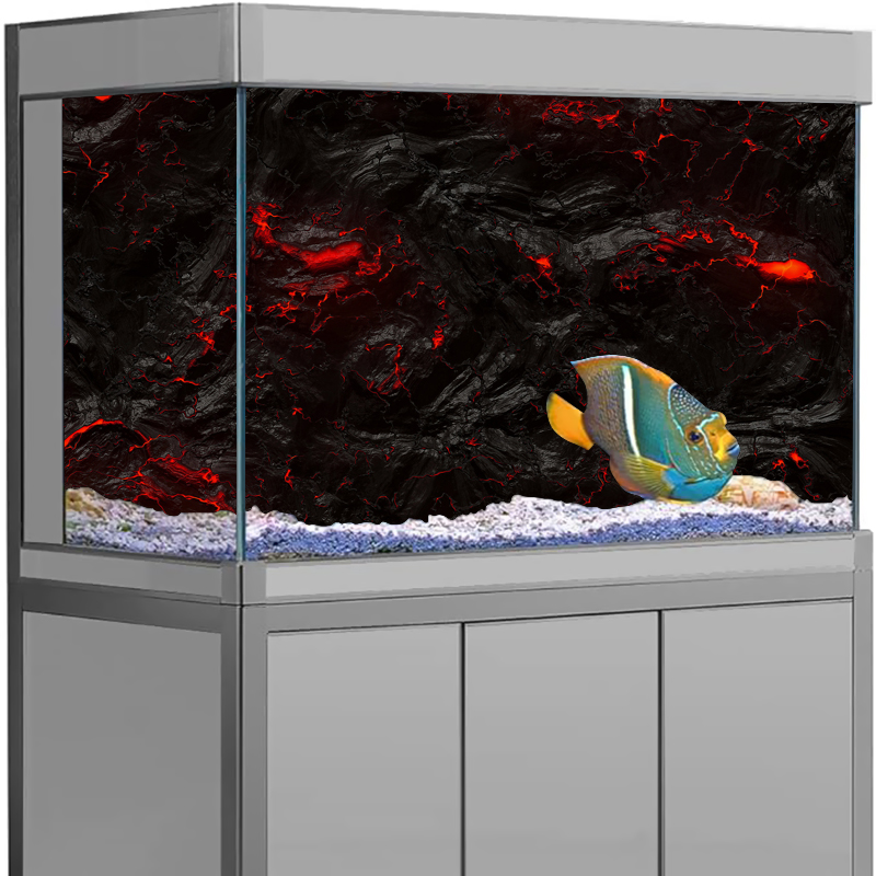 Aquarium Fish Wallpaper Hd - Pedra de lava aquário fundo adesivo