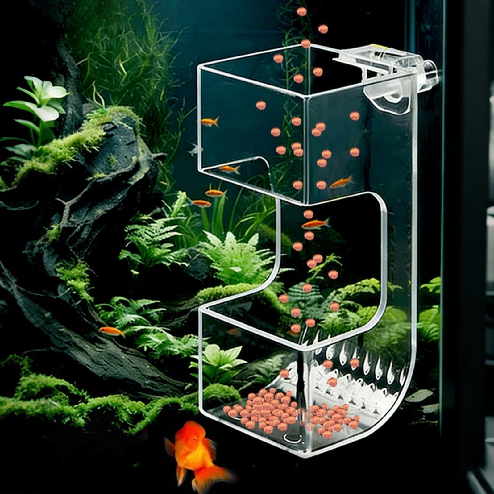 Aquarium Fish Holiday Food - Comedouro Transparente para Peixes de Aquário,