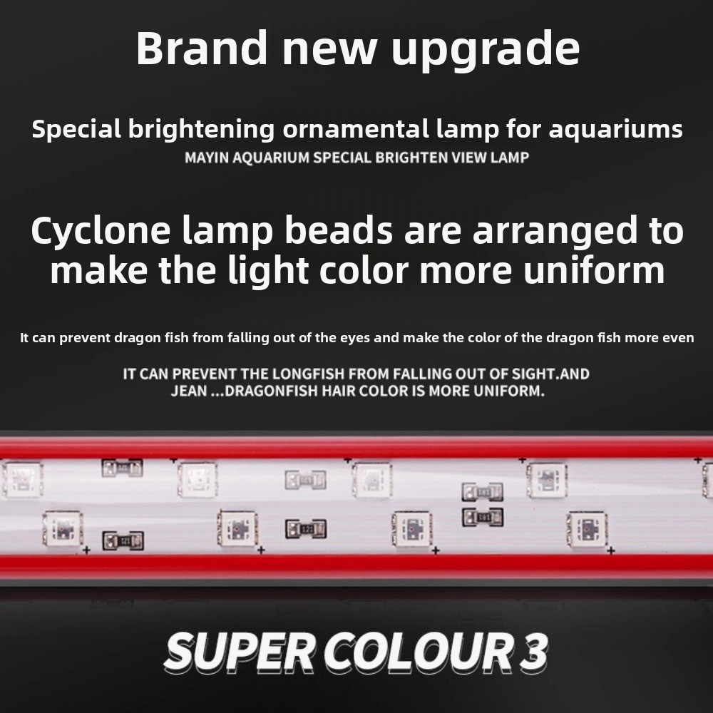 Aquarium Fish Dragon - Luz de cor de cabelo três
