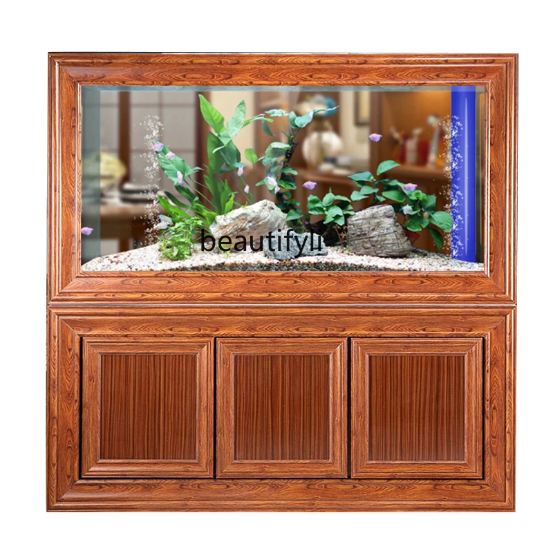 Aquarium Fish Dragon - Estilo chinês redwood-como padrão dragão tanque
