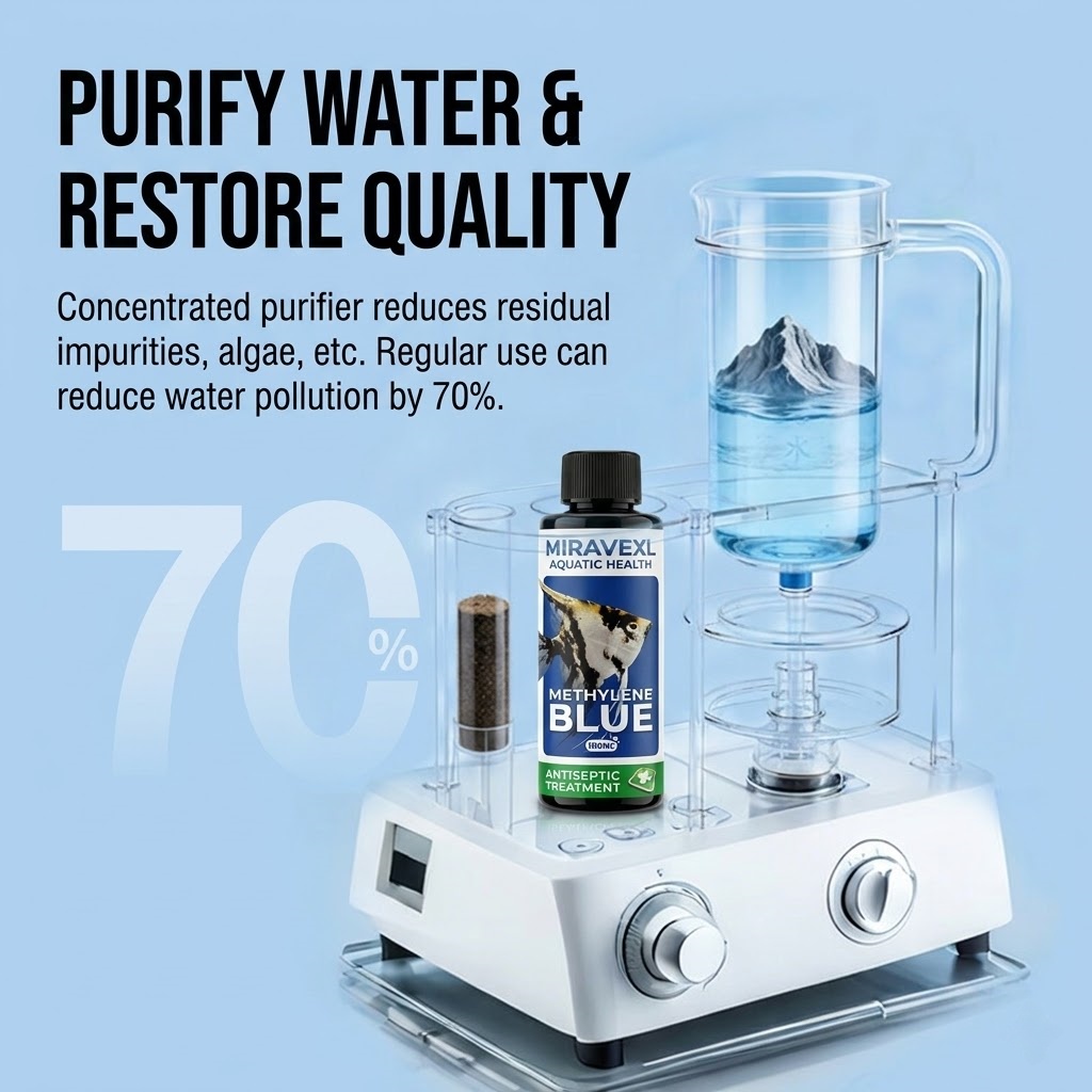 MIRAVEXL 100ml Azul de Metilen - Aquarium Fish Parasites avaliação e preço