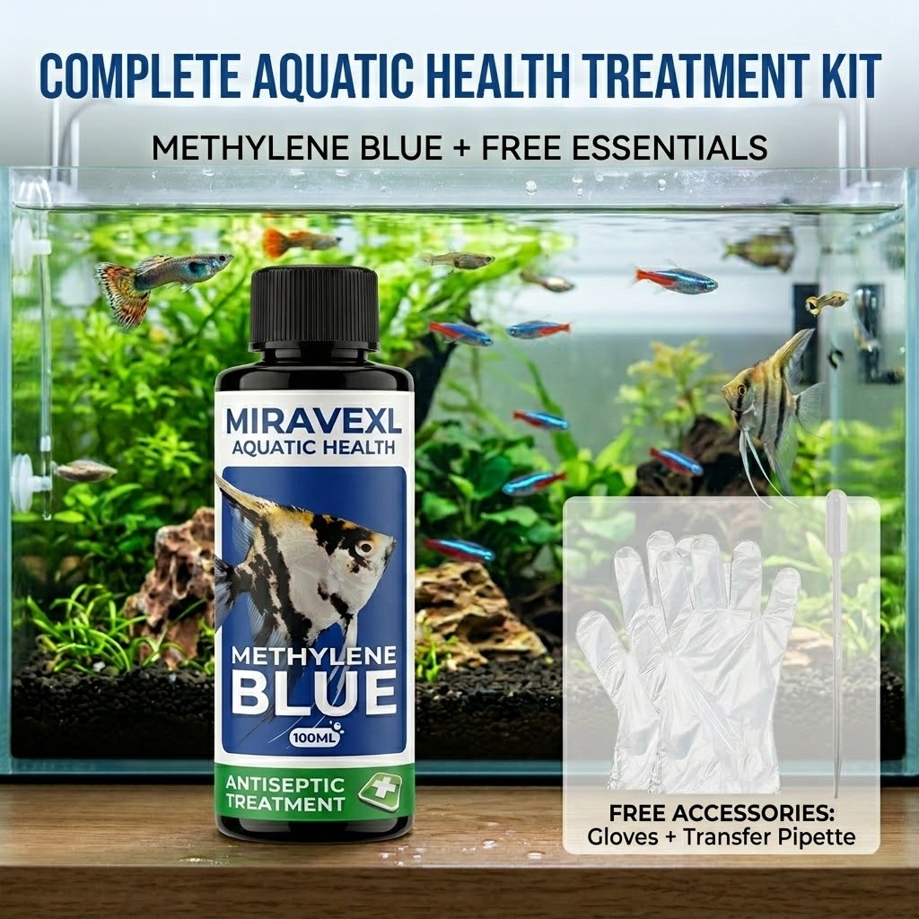 MIRAVEXL 100ml Azul de Metilen - Aquarium Fish Parasites avaliação e preço