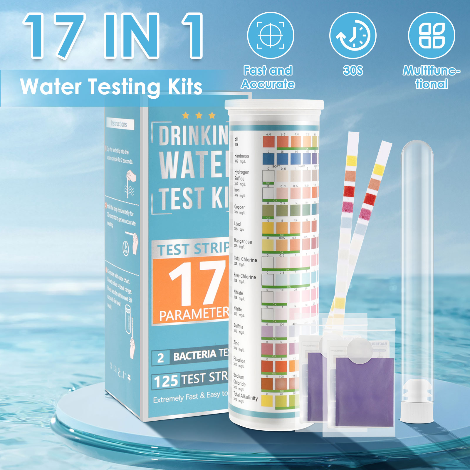 5-17 em 1 tiras de teste de aq - Aquarium Fish Quality avaliação e preço