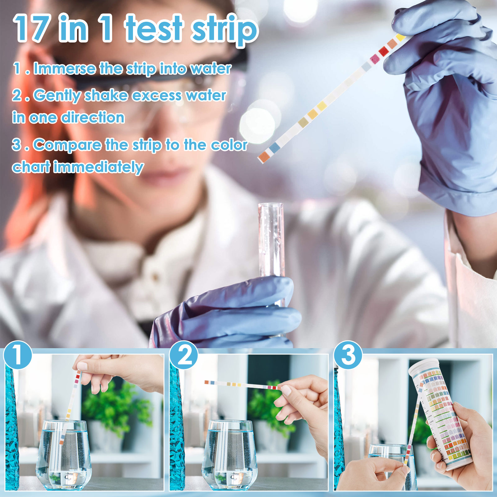 5-17 em 1 tiras de teste de aq - Aquarium Fish Quality avaliação e preço